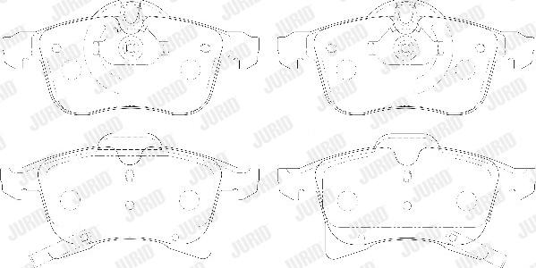 Jurid 573153D - Гальмівні колодки, дискові гальма autozip.com.ua