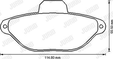 Jurid 573169J - Гальмівні колодки, дискові гальма autozip.com.ua