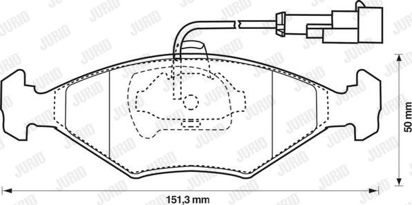 Jurid 573109J - Гальмівні колодки, дискові гальма autozip.com.ua