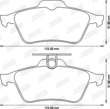 Jurid 573186J - Гальмівні колодки, дискові гальма autozip.com.ua