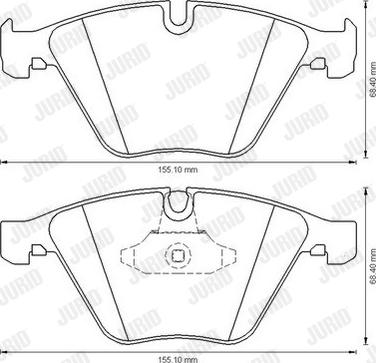 Jurid 573181JC - Гальмівні колодки, дискові гальма autozip.com.ua