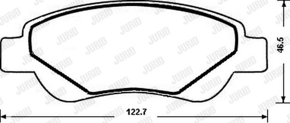 Jurid 573135JC - Гальмівні колодки, дискові гальма autozip.com.ua