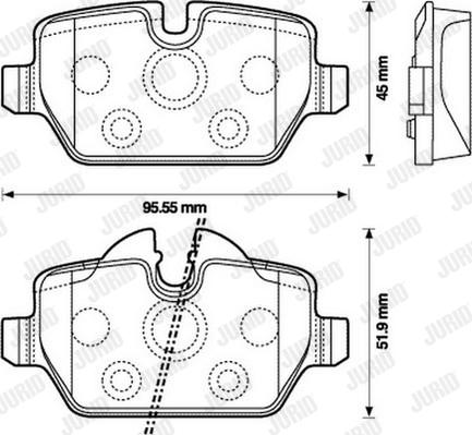 Jurid 573136D - Гальмівні колодки, дискові гальма autozip.com.ua