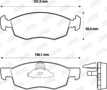 Jurid 573130J - Гальмівні колодки, дискові гальма autozip.com.ua