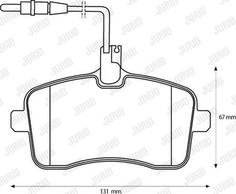 Jurid 573132JC - Гальмівні колодки, дискові гальма autozip.com.ua