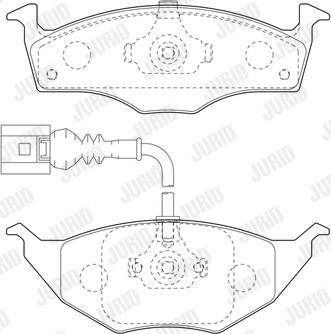 Jurid 573126J - Гальмівні колодки, дискові гальма autozip.com.ua