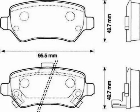 Remsa 95722 - Гальмівні колодки, дискові гальма autozip.com.ua