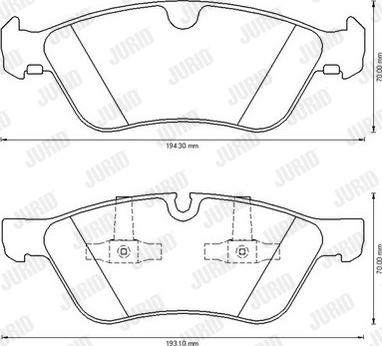 Jurid 573175J - Гальмівні колодки, дискові гальма autozip.com.ua