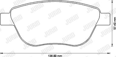 Jurid 573171J - Гальмівні колодки, дискові гальма autozip.com.ua
