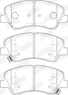 Jurid 573866J - Гальмівні колодки, дискові гальма autozip.com.ua