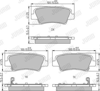 Jurid 573816J - Гальмівні колодки, дискові гальма autozip.com.ua