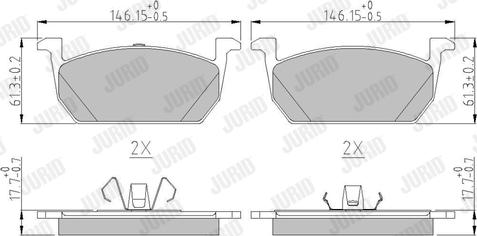 Jurid 573833J - Гальмівні колодки, дискові гальма autozip.com.ua