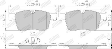 Jurid 573822J - Гальмівні колодки, дискові гальма autozip.com.ua