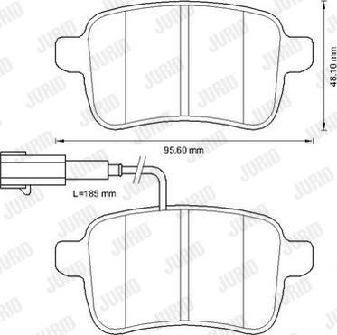 Jurid 573349JC - Гальмівні колодки, дискові гальма autozip.com.ua