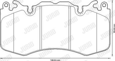 Jurid 573343JC - Гальмівні колодки, дискові гальма autozip.com.ua