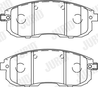 Jurid 573304J - Гальмівні колодки, дискові гальма autozip.com.ua