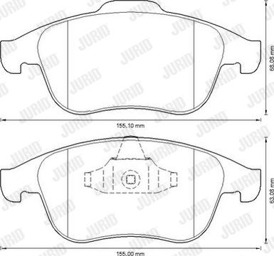 Jurid 573316J - Гальмівні колодки, дискові гальма autozip.com.ua