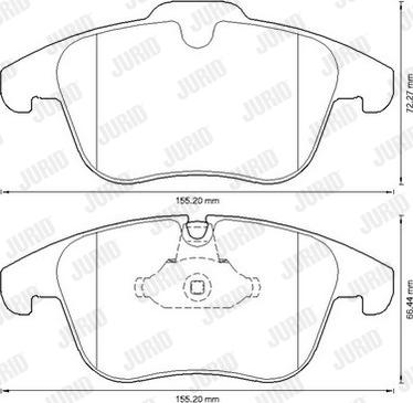 Jurid 573311J - Гальмівні колодки, дискові гальма autozip.com.ua