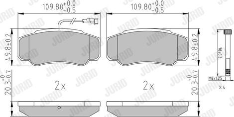 Jurid 573318J - Гальмівні колодки, дискові гальма autozip.com.ua