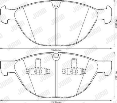 Jurid 573317J - Гальмівні колодки, дискові гальма autozip.com.ua