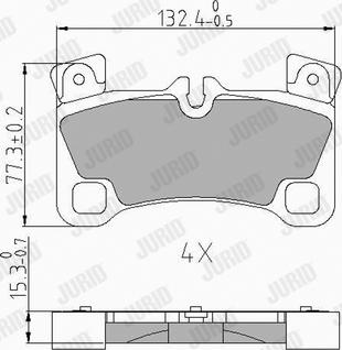 Jurid 573339J - Гальмівні колодки, дискові гальма autozip.com.ua