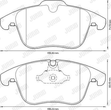 Jurid 573336JC - Гальмівні колодки, дискові гальма autozip.com.ua