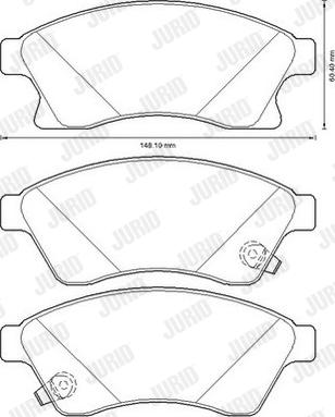 Jurid 573332JC - Гальмівні колодки, дискові гальма autozip.com.ua