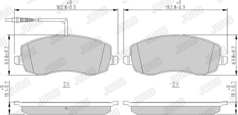 Jurid 573327J - Гальмівні колодки, дискові гальма autozip.com.ua