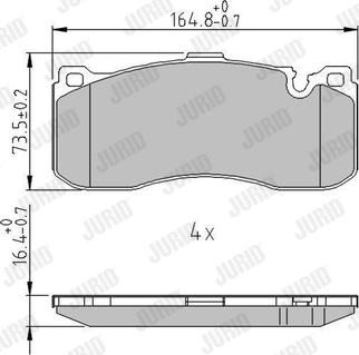 Jurid 573294J - Гальмівні колодки, дискові гальма autozip.com.ua