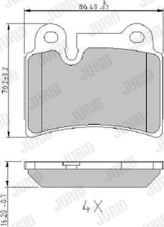 Jurid 573297J - Гальмівні колодки, дискові гальма autozip.com.ua