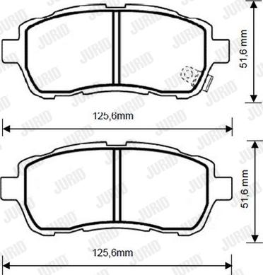 Jurid 573249J - Гальмівні колодки, дискові гальма autozip.com.ua