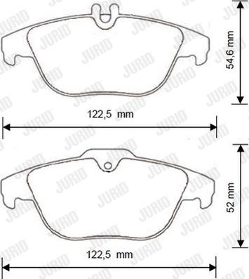 Jurid 573248J - Гальмівні колодки, дискові гальма autozip.com.ua