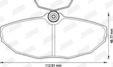 Jurid 573256J - Гальмівні колодки, дискові гальма autozip.com.ua