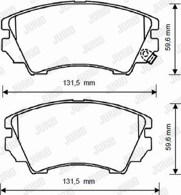 Jurid 573269JC - Гальмівні колодки, дискові гальма autozip.com.ua