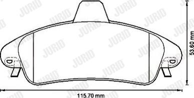 Jurid 573213J - Гальмівні колодки, дискові гальма autozip.com.ua