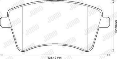 Jurid 573284J - Гальмівні колодки, дискові гальма autozip.com.ua