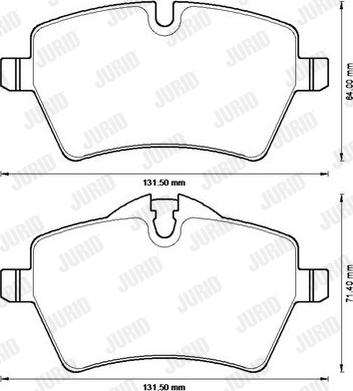 Jurid 573234JC - Гальмівні колодки, дискові гальма autozip.com.ua