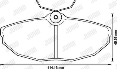 Jurid 573237JC - Гальмівні колодки, дискові гальма autozip.com.ua