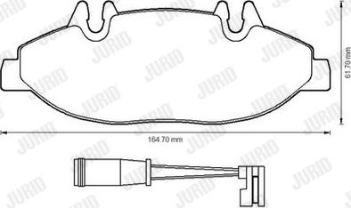 Jurid 573221J - Гальмівні колодки, дискові гальма autozip.com.ua