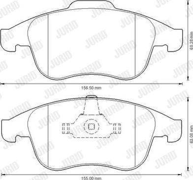 Jurid 573273J - Гальмівні колодки, дискові гальма autozip.com.ua