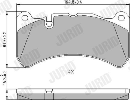 Jurid 573799J - Гальмівні колодки, дискові гальма autozip.com.ua