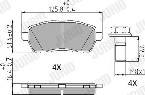 Jurid 573747J - Гальмівні колодки, дискові гальма autozip.com.ua