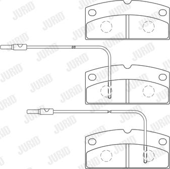 Jurid 573750J - Гальмівні колодки, дискові гальма autozip.com.ua