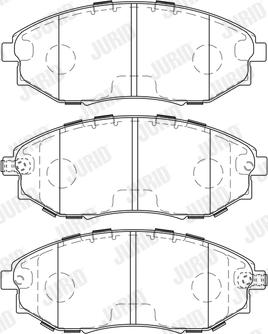 Jurid 573751J - Гальмівні колодки, дискові гальма autozip.com.ua