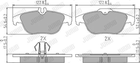 Jurid 573735J - Гальмівні колодки, дискові гальма autozip.com.ua