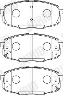 Jurid 573730J - Гальмівні колодки, дискові гальма autozip.com.ua