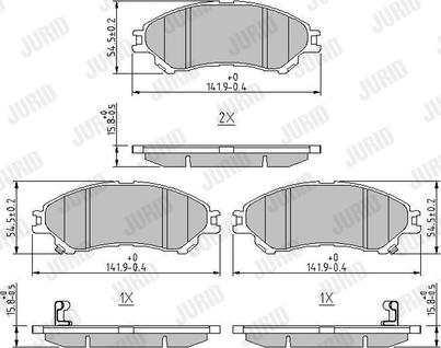 Jurid 573777J - Гальмівні колодки, дискові гальма autozip.com.ua