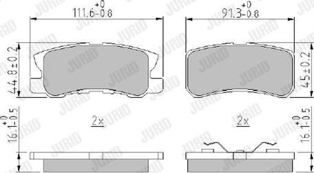 Jurid 572498J - Гальмівні колодки, дискові гальма autozip.com.ua