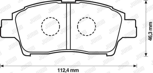 Jurid 572404J - Гальмівні колодки, дискові гальма autozip.com.ua