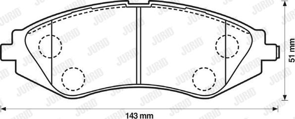 Jurid 572403J - Гальмівні колодки, дискові гальма autozip.com.ua